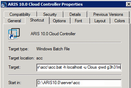 ACC Command Line Parameters