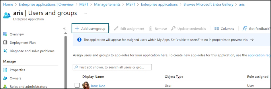 Users and groups