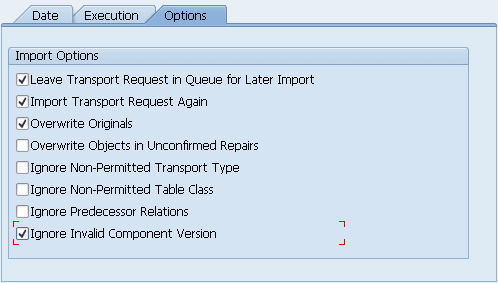 Import transport request