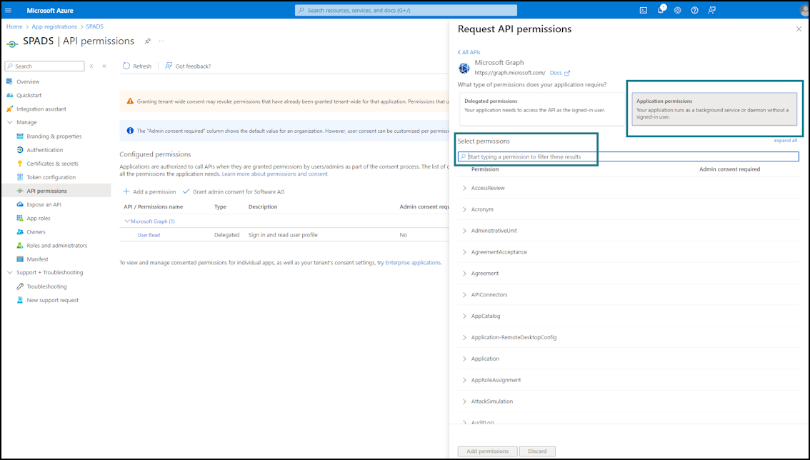 API permission 2