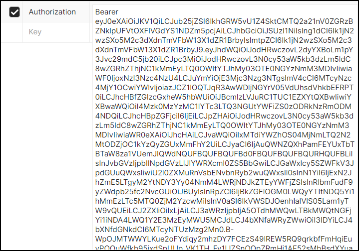 Add authorization header