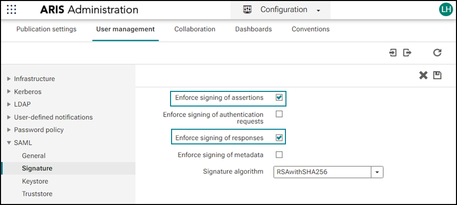 Enforce signing